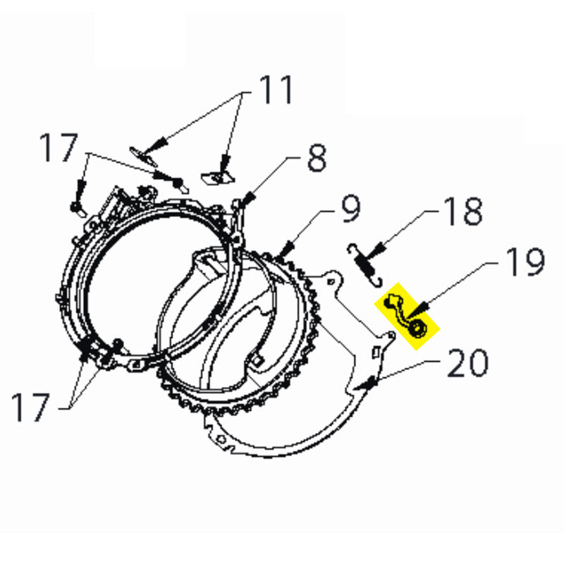 Husqvarna Snowblower Ratched Chute for ST121E (532434878)