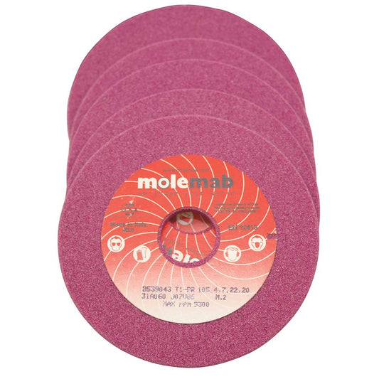 Molemab Grinding Wheel 4" x 3/16" x 7/8" box of 5 (Stens 700-187)