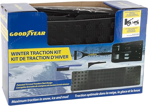 Goodyear Winter Ready Vehicle Kit with Traction Mat, Snow Shovel, Brush and Ice Scraper GY3155