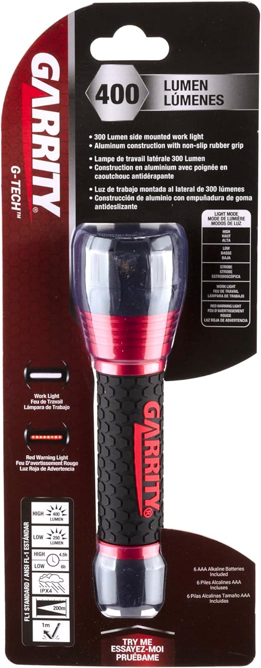 Garrity 400lm G-Tech Black Flashlight (GA8100)
