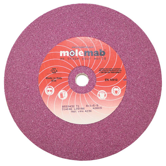 Molemab Grinding Wheel 8" x 1" x 5/8" 46 grit Ruby (Stens 750-045)
