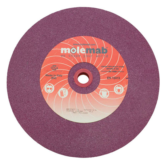 Molemab Grinding Wheel 12" x 1" x 1-1/4" 46 grit Ruby (Stens 750-102)