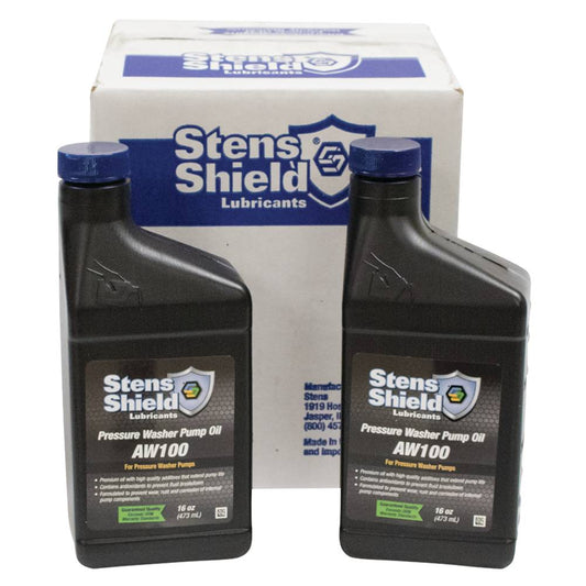 6 Stens Shield Pressure Washer Pump Oil AW100, 30 weight, 16 Ounce Bottle (Stens 758-030)