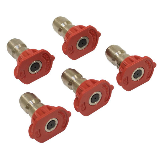 General Pump Pressure Washer Nozzle Shop Pack 3.0 Size, Red, 5 Pack (Stens 758-058)
