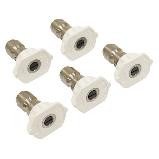 General Pump Pressure Washer Nozzle Shop Pack 3.0 Size, White, 5 Pack (Stens 758-062)