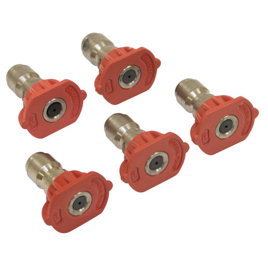General Pump Pressure Washer Nozzle Shop Pack 3.5 Size, Red, 5 Pack (Stens 758-063)