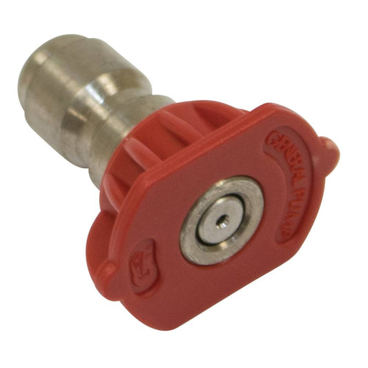 General Pump Pressure Washer Nozzle 0 Degree, Size 4.5, Red (Stens 758-307)