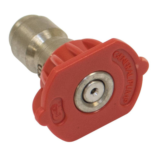 General Pump Pressure Washer Nozzle 0 Degree, Size 4.0, Red (Stens 758-315)