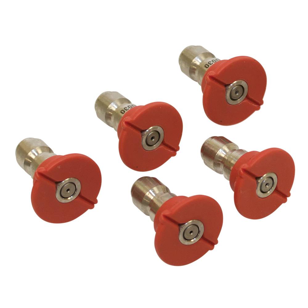 5 Stens Pressure Washer Nozzle Shop Pack 0° Spray angle (Stens 758-908)