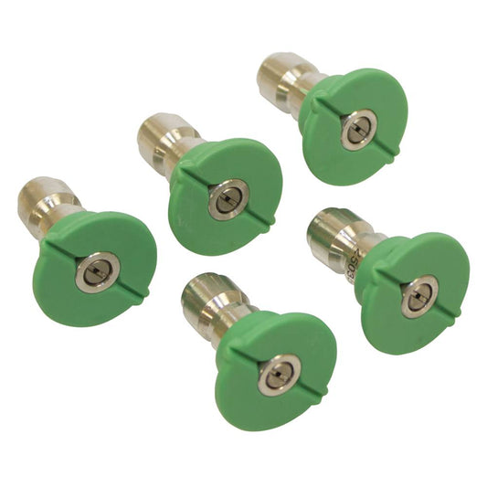 5 Stens Pressure Washer Nozzle Shop Pack 25 Degree, Size 5.5, Green (Stens 758-968)