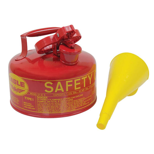 Eagle Metal Safety Fuel Can Eagle 1 Gallon With Funnel (Stens 765-180)