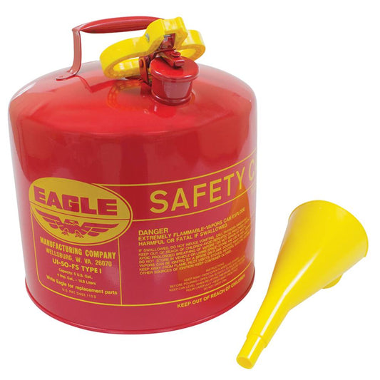 Eagle Metal Safety Fuel Can Eagle 5 Gallon With Funnel (Stens 765-188)