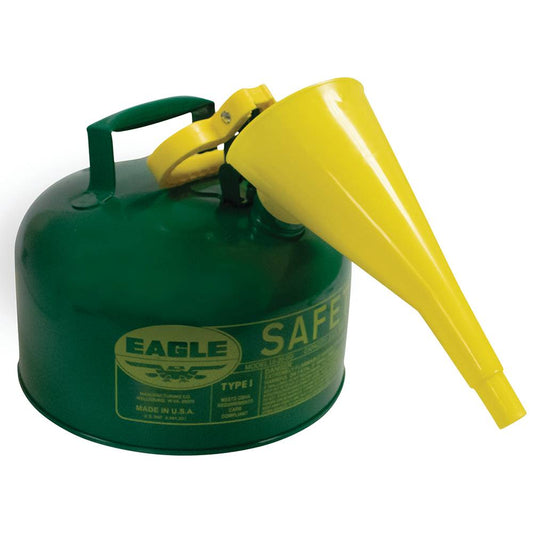 Eagle Metal Safety Fuel Can Eagle 2 Gallon with Funnel (Stens 765-302)