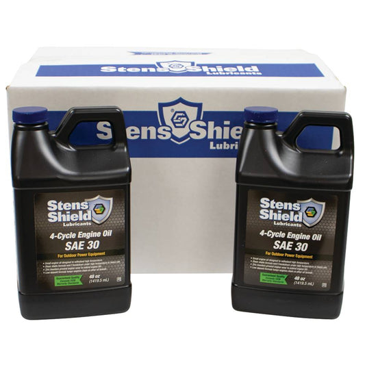 8 Stens Shield 4-Cycle Engine Oil SAE 30, Eight 48 Ounce Bottles (Stens 770-032)