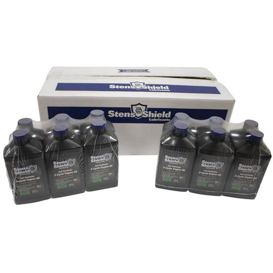 24 Stens Shield 2-Cycle Engine Oil 50:1 Full Synthetic, 12.8 Ounce Bottles (Stens 770-124)