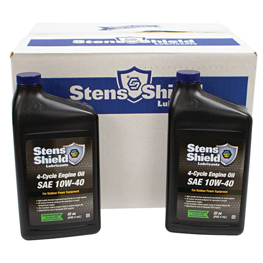 12 Stens Shield 4-Cycle Engine Oil SAE 10W-40, 32 Ounce Bottles (Stens 770-140)