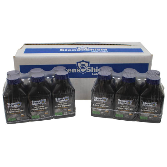 24 Stens Shield 2-Cycle Engine Oil 50:1 Full Synthetic, 2.6 Ounce Bottles (Stens 770-264)