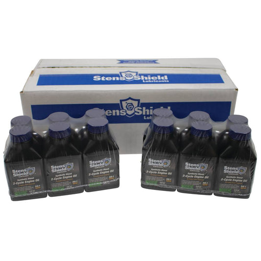 24 Stens Shield 2-Cycle Engine Oil 50:1 Synthetic Blend, 2.6 Ounce Bottles (Stens 770-268)
