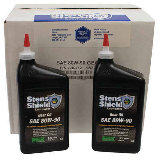 12 Stens Shield Gear Oil SAE 80W-90, 32 Ounce Bottles (Stens 770-712)
