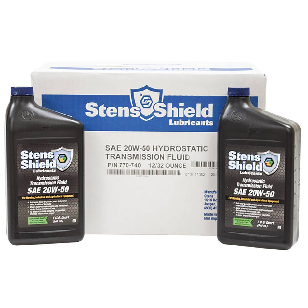 12 Stens Shield Hydrostatic Transmission Fluid SAE 20W-50, 32 Ounce Bottles (Stens 770-740)