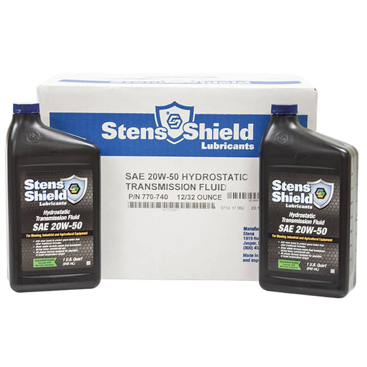 12 Stens Shield Hydrostatic Transmission Fluid SAE 20W-50, 32 Ounce Bottles (Stens 770-740)