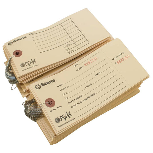 200 Stens Service Repair Tag (Stens 775-081)