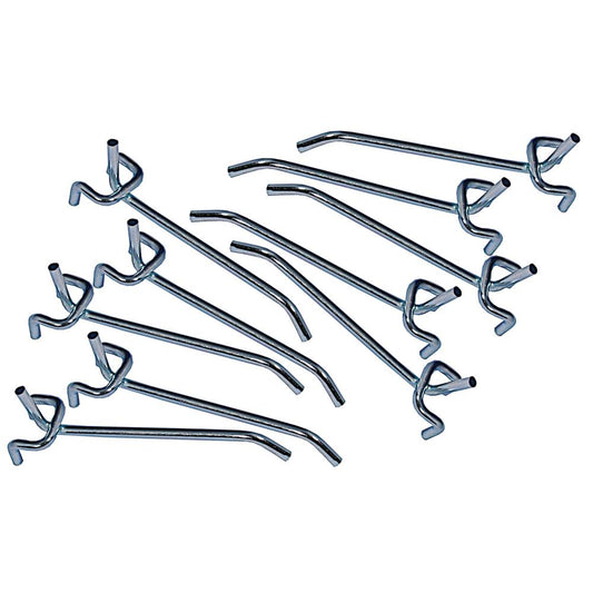 10 Stens 4" Pegboard Hook Fits 1/4" Pegboard (Stens 785-027)