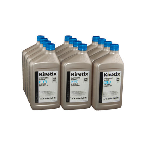 Kinetix 80045 Synthetic Blend SAE30 Small Engine Oil 1 Quart Bottle, 12 per Case (80045)