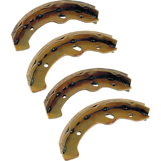 4 Red Hawk Brake Shoes E-Z-Go RXV, Gas 97-09.5/Elec 96-09.5, Workhorse 96+, Yamaha G9-G22 95-06 (Stens BRK-015)