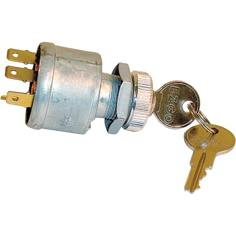 Red Hawk Ignition Switch E-Z-Go 68+ w/ Factory Lights (Stens KEY-51)