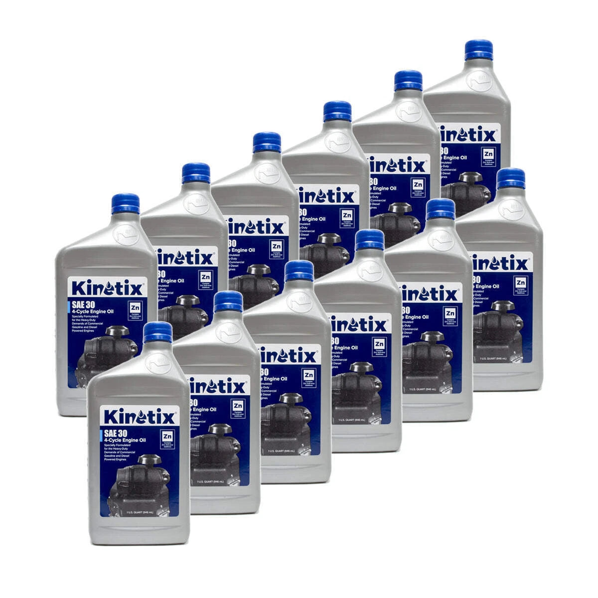Kinetix SAE30 Small Engine Oil 1 Quart Bottle 80003 Case of 12 (80003)
