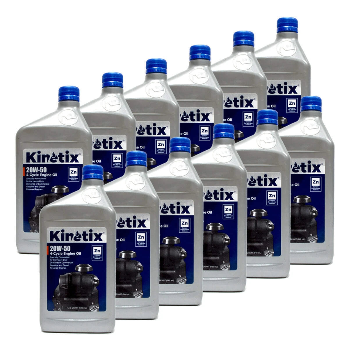 Kinetix 20W-50 Small Engine Oil 1 Quart Bottle Case of 12 (80007)