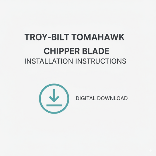 Troy-Bilt Tomahawk Chipper Blade Installation Instructions (Downloadable)