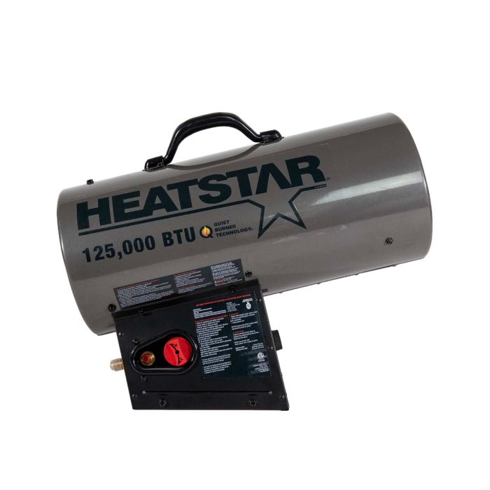 Heatstar 125,000 BTU Forced-Air Propane Heater with Patented Quiet Burner Technology (HS125QFAV)