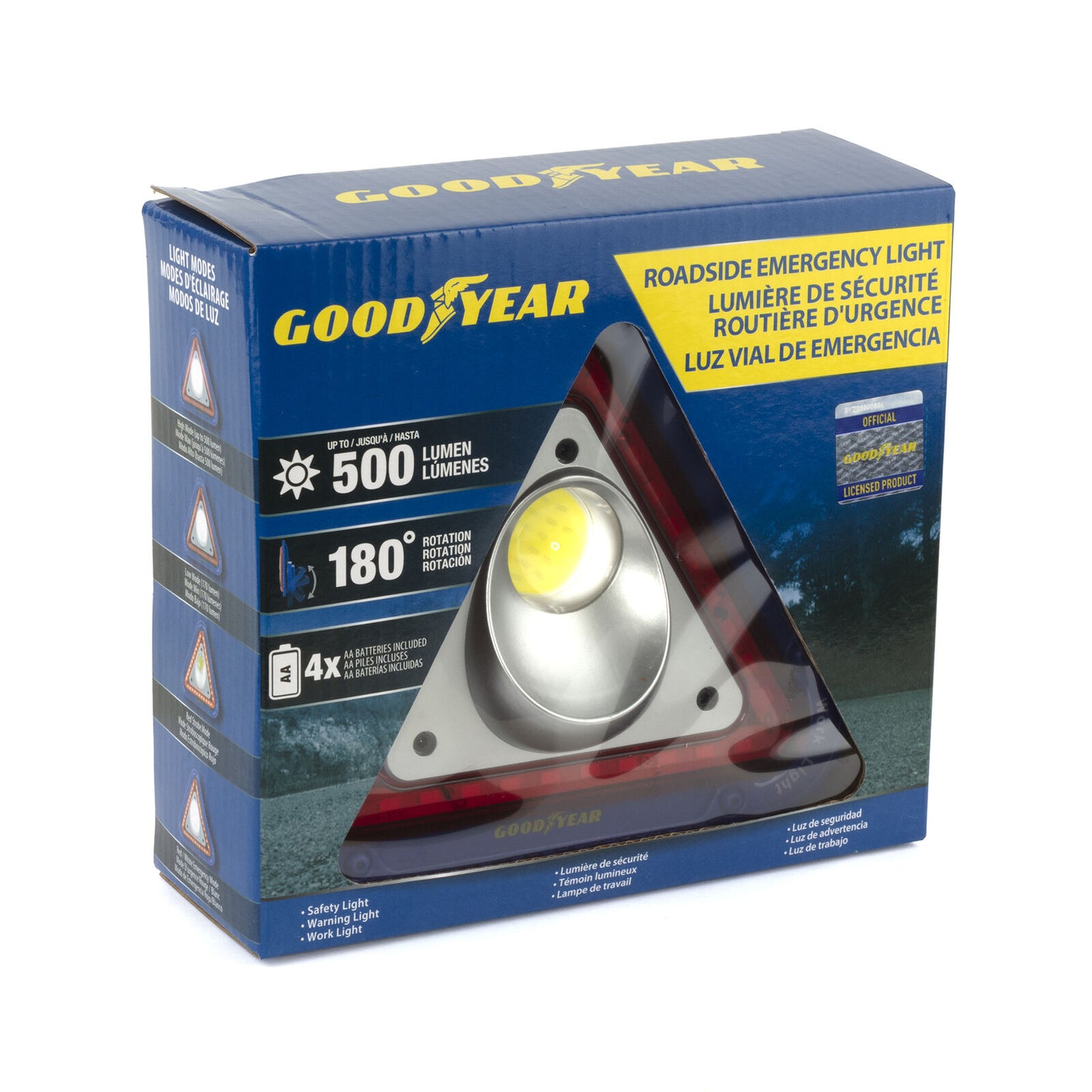 Goodyear Emergency Roadside Triangle Light 180 Degree with 500 Lumens GY3129