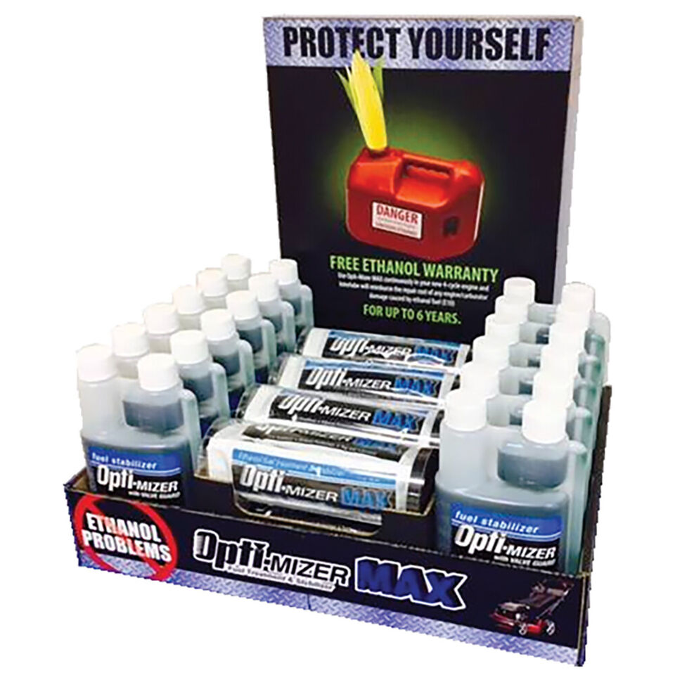 Opti-Mizer Max Ethanol Fuel Treatment 8-6 pack pouches and 12-16oz bottles (96812)