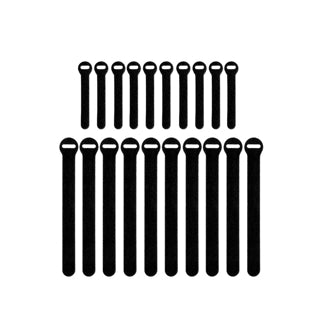 Wrap-It Self Gripping Cable Ties 10 Pieces Of 4" and 10-Pieces of 8" Black (420-48BL)