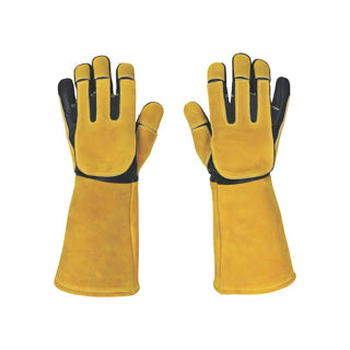 Klutch Cut-Res Cowhide Mig Welding Glove Gold/Blk Pair (110151)
