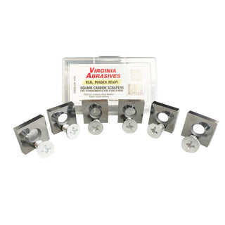 Virginia Abrasives Square Carbide Scraper Replacements Box of 6 (421-80001)