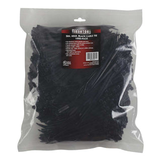 Ironton Multi-Pack Cable Zip Ties 1000-Pk 5" L x .142" W 40-Lb Black (980164)