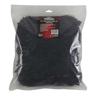 Ironton Multi-Pack Cable Zip Ties 1000-Pk 7" L x .142" W 40-Lb. Tensile Strength Black (980165)