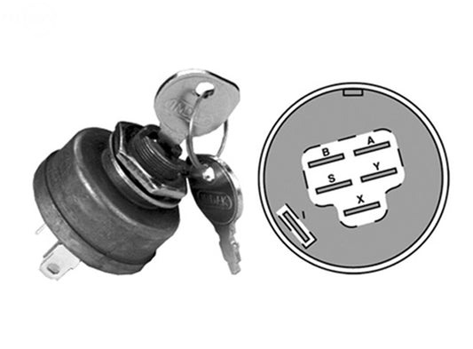 Ignition Switch With 9/16" Mtg Stem Toro Rotary (11018)
