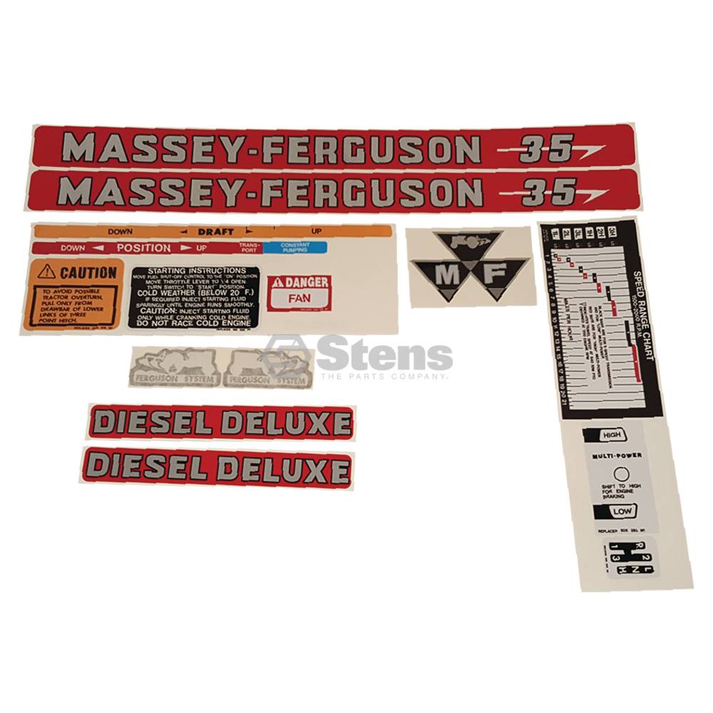 Decal Set for Massey Ferguson DKMF35DD (1215-1033)