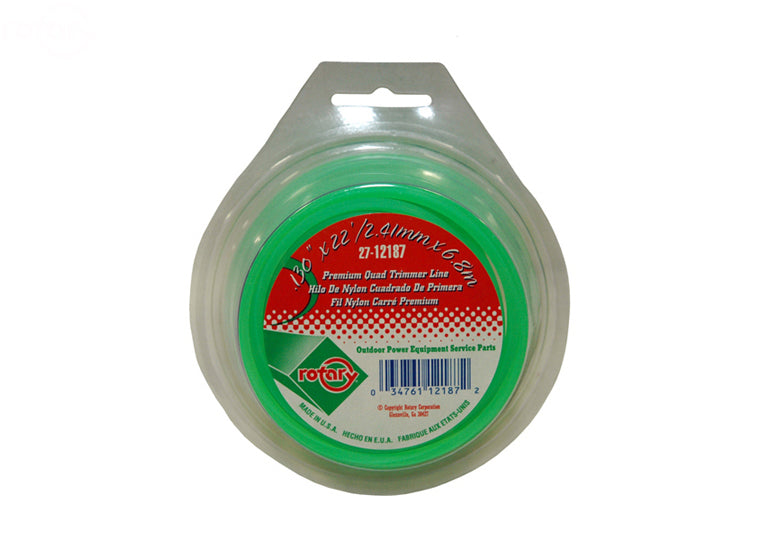Trimmer Line.130 22' Loop Quad Green Rotary (12187)