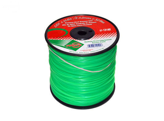 Trimmer Line.080 1080' Med Spool Quad Green Rotary (12192)