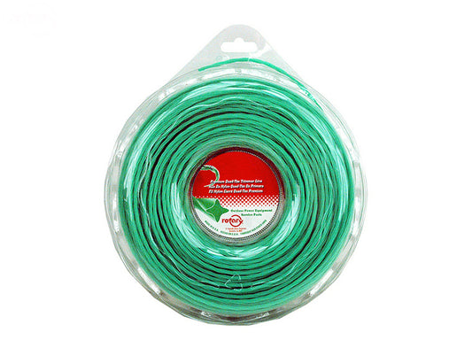 Trimmer Line.130 120' Lge Donut Quad-Tex Twist Green Rotary (12207)