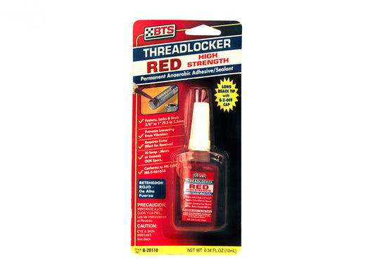 Threadlocker.34 Fl. Oz. Bottle (Red) Rotary (12407)