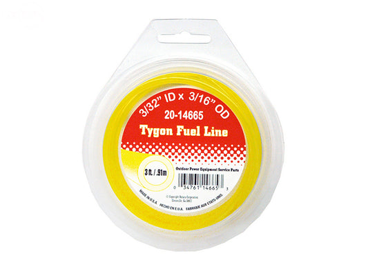 3' Package Fuel Line 3/32" Id X 3/16" OD Rotary (14665)