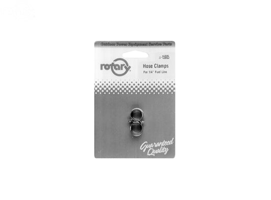 Pack of 5 Hose ClAmps 1/4" Line Nitrile (Carded) Rotary (15905)