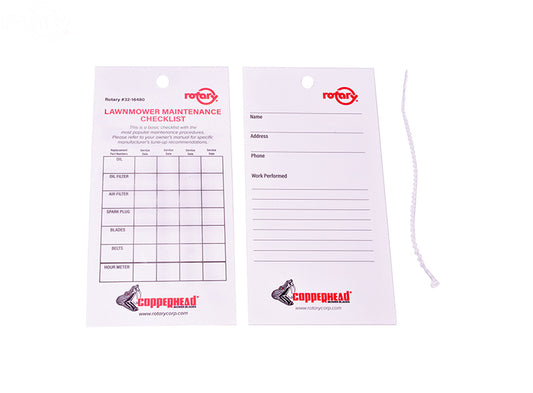 Pack of 50 Service Maintenance Tag Rotary (16480)